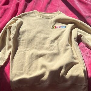 Nascar Men's Tan Crewneck Sweater